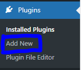 add new plugin on wordpress