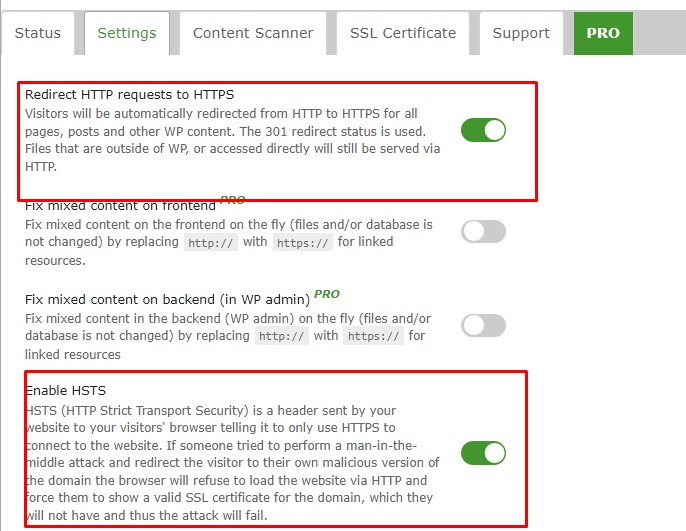 enabling SSL Certificate using wp force ssl